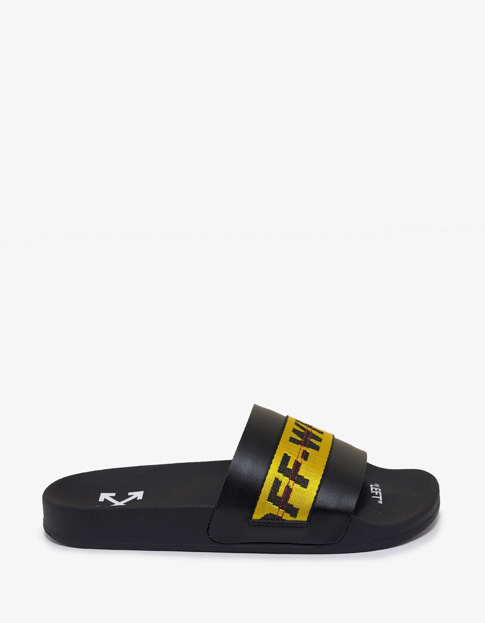 Black Industrial Belt Slide Sandals