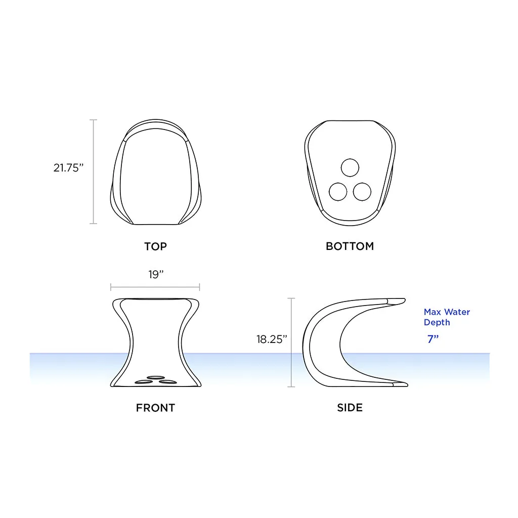 Drift Side Table/Stool for In-Pool Use (2 Pack) - Pool & Patio Table