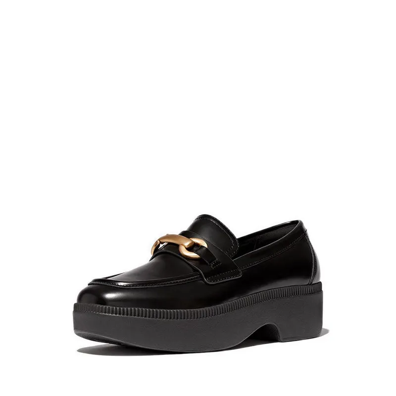 F-Luma Chunky-Snaffle Box-Leather D/Wedge Loafers