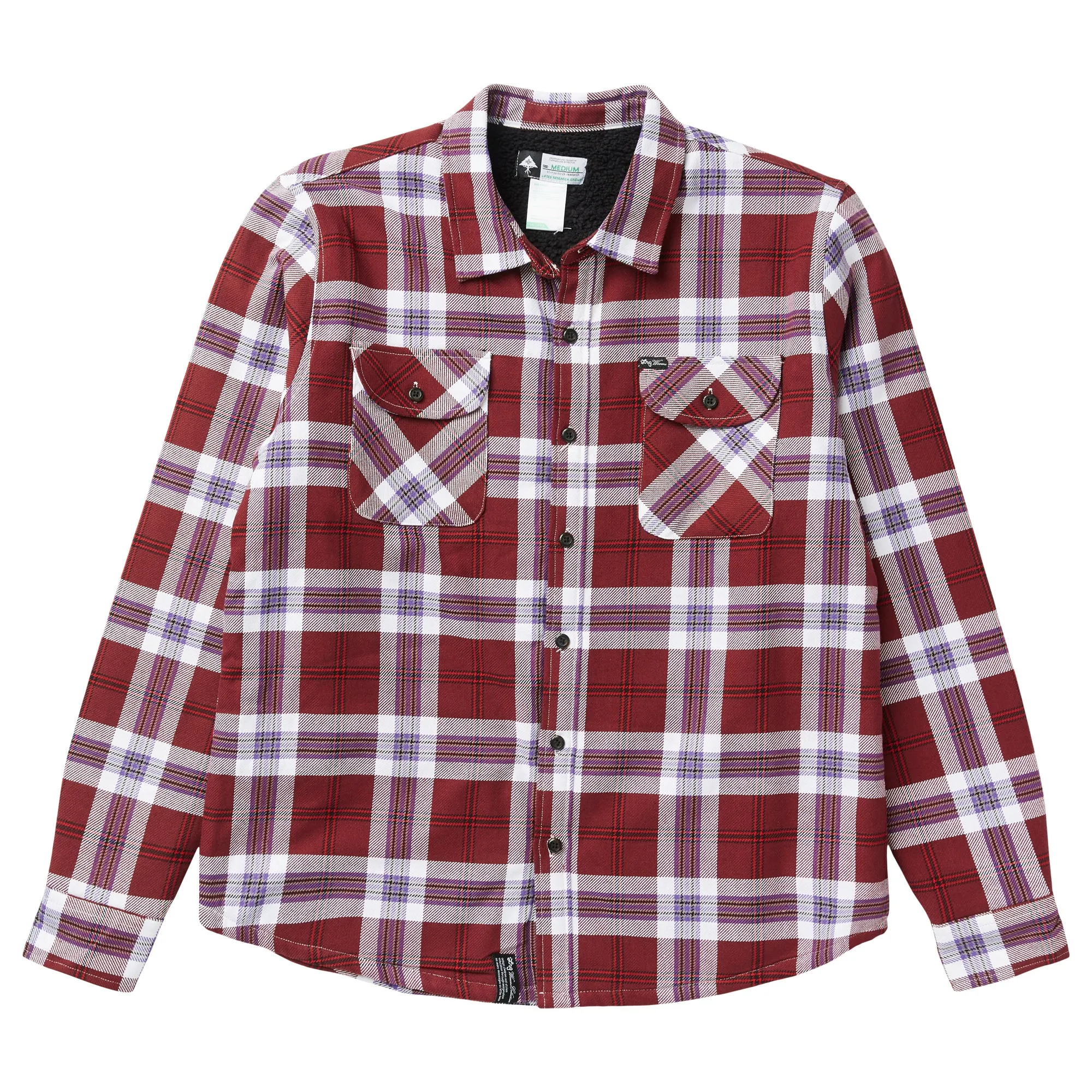 FACTION SHERPA LINED FLANNEL - BURGUNDY