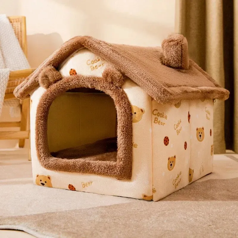 Foldable Fluffy Comfy Pet House