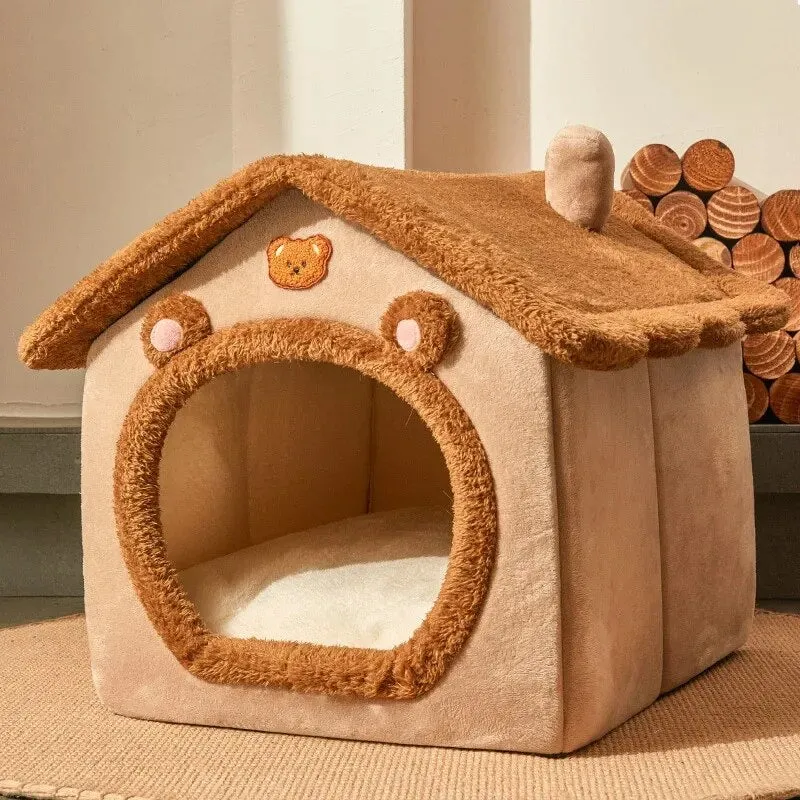 Foldable Fluffy Comfy Pet House