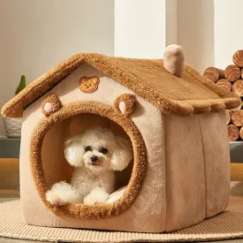 Foldable Fluffy Comfy Pet House