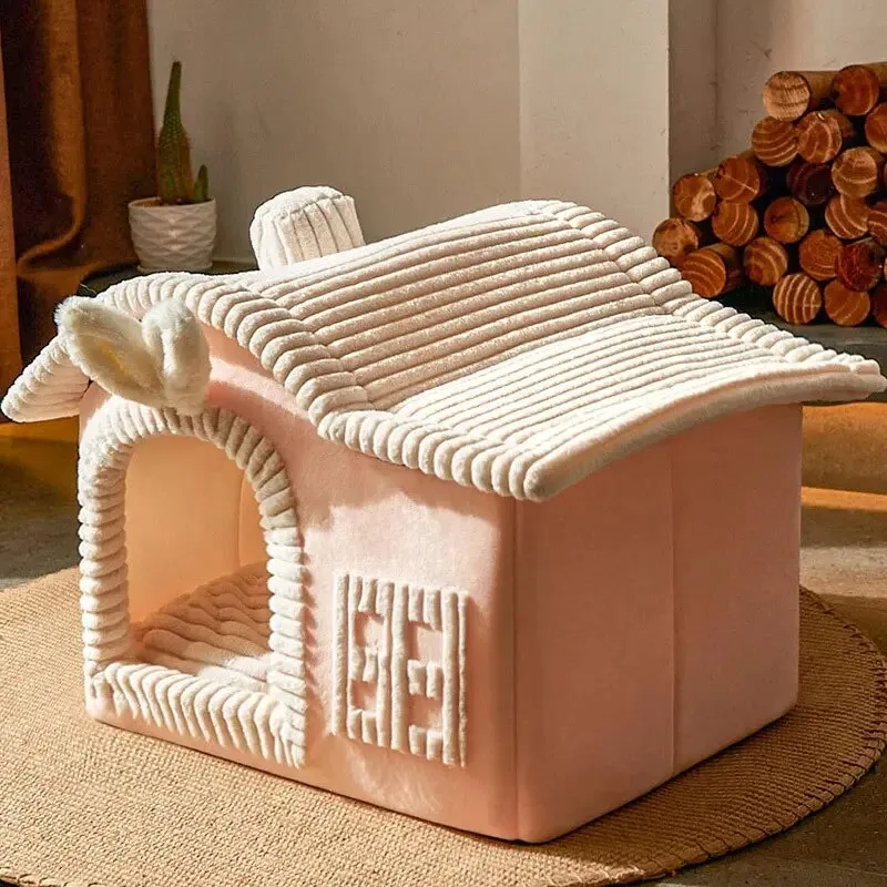 Foldable Fluffy Comfy Pet House