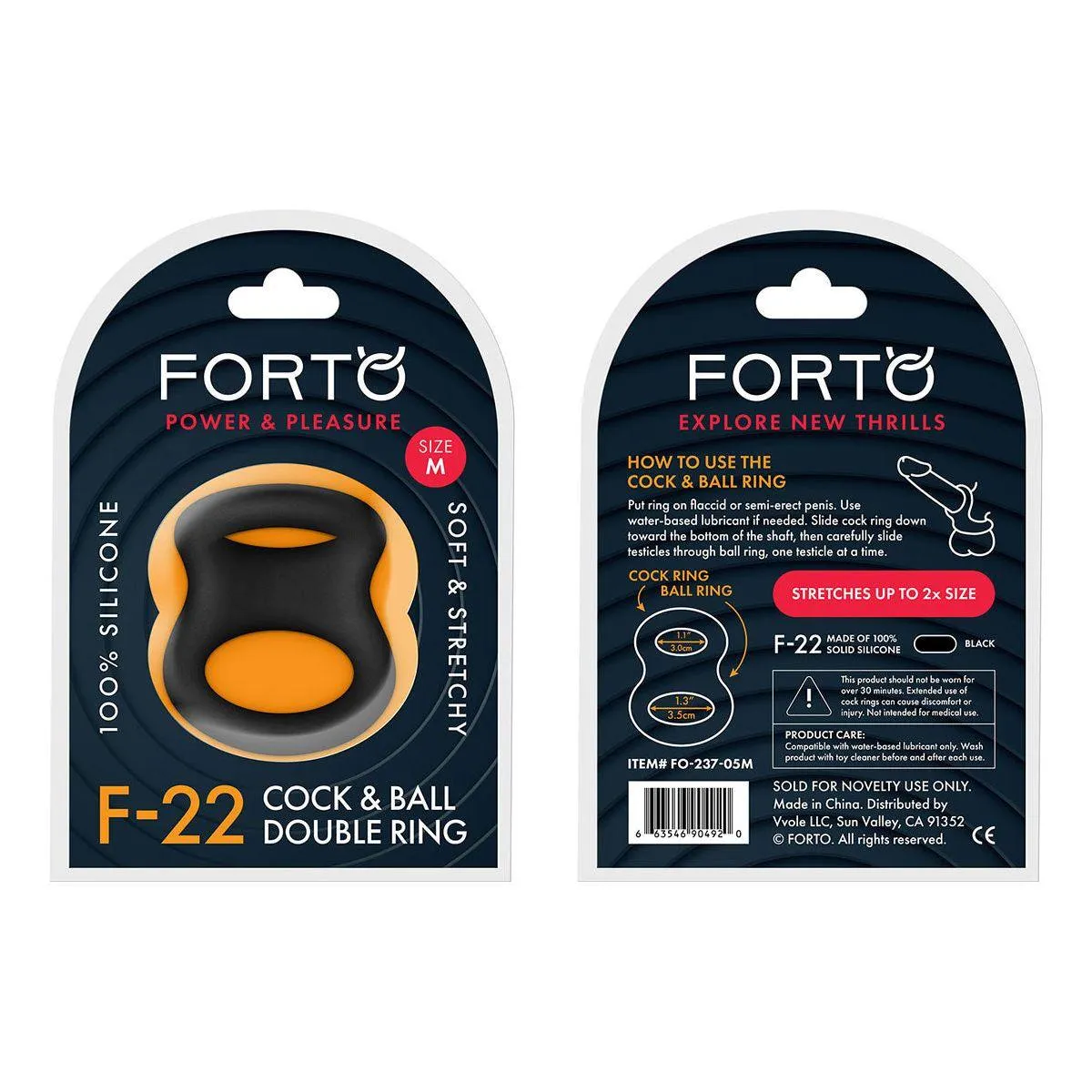 FORTO F-22 53-55mm D-Ring - Black