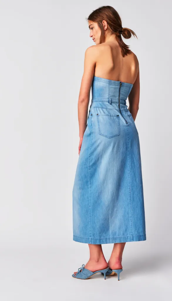 Free People Picture Perfect Midi Dress in Allure