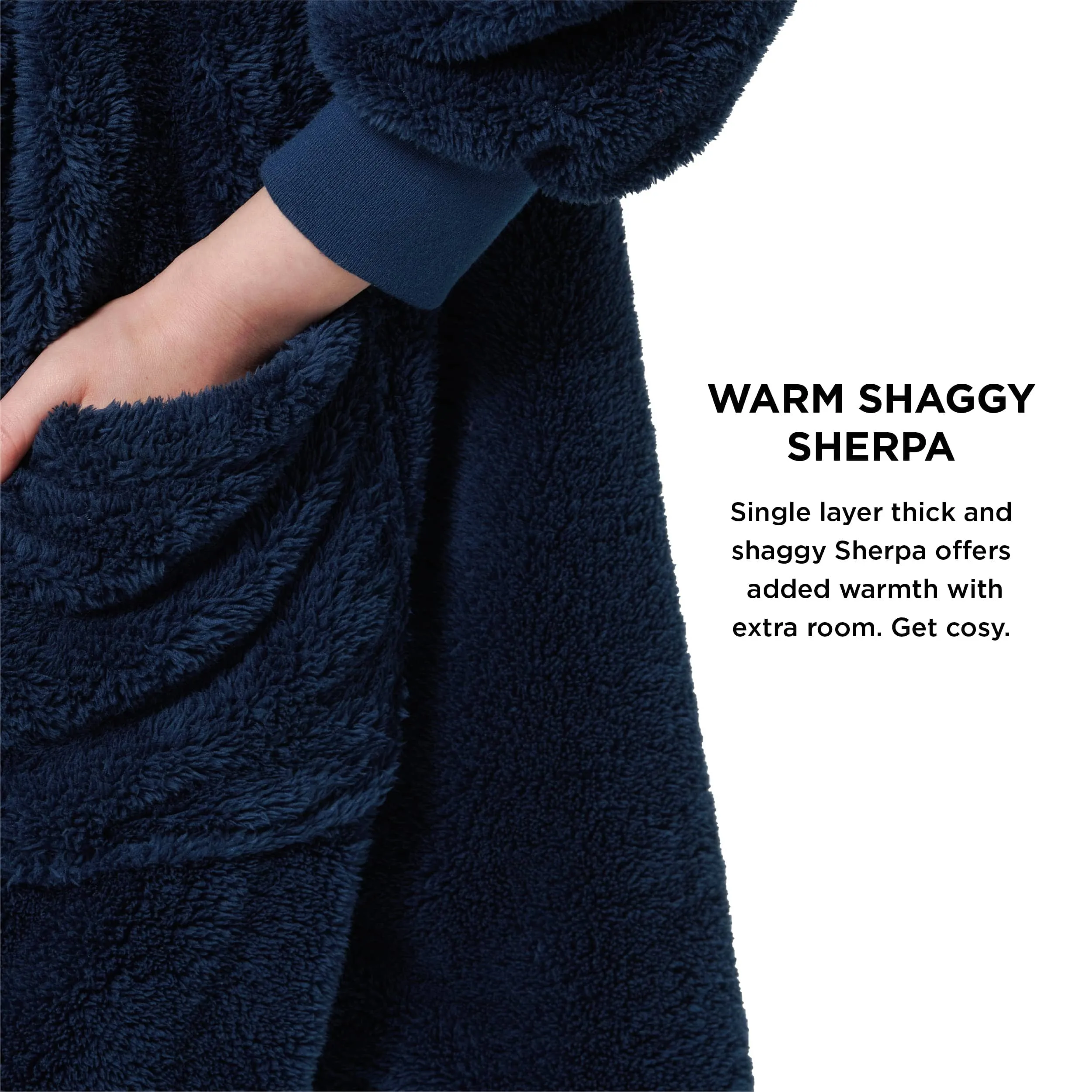 Fuzzy Sherpa Wearable Blanket Hoodie