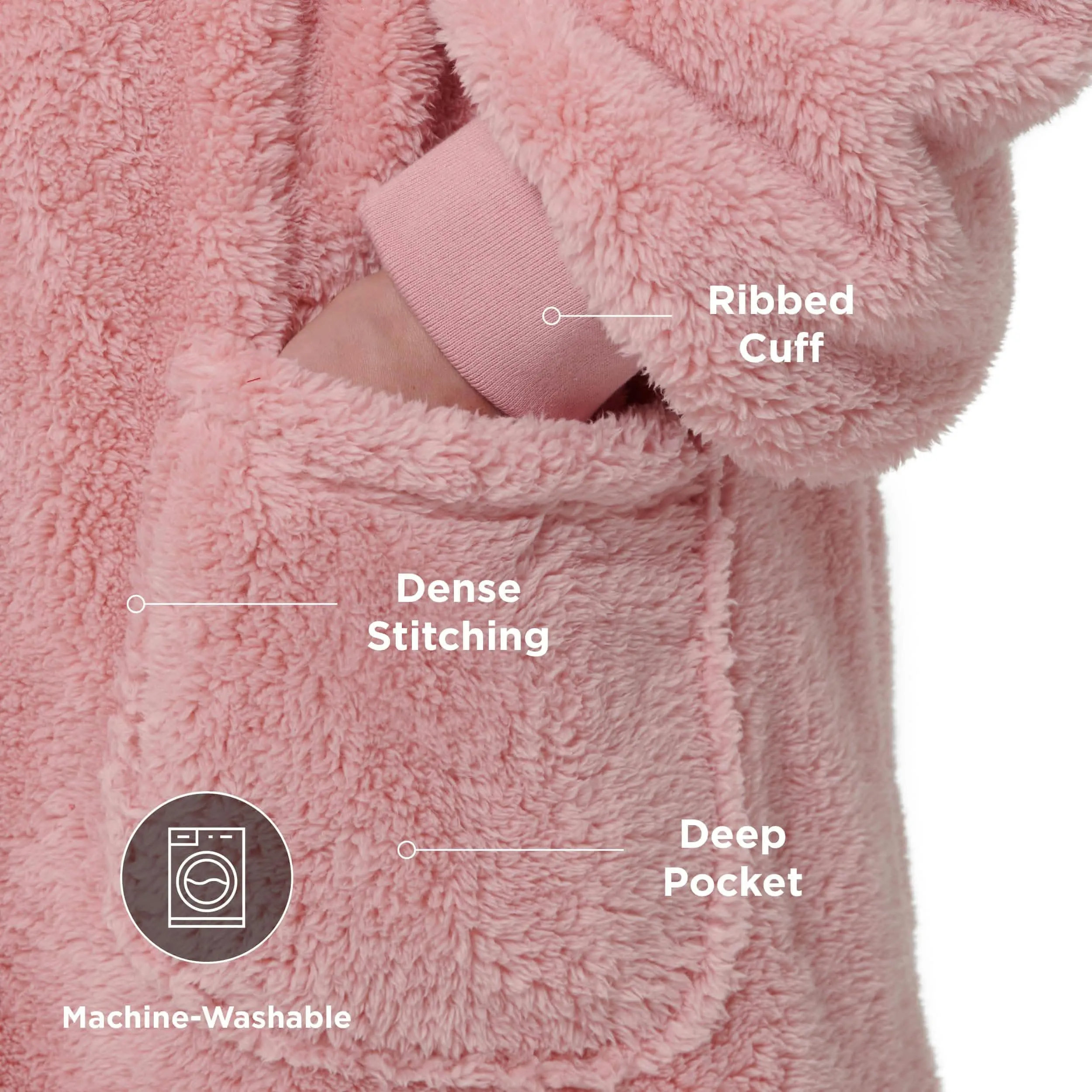 Fuzzy Sherpa Wearable Blanket Hoodie