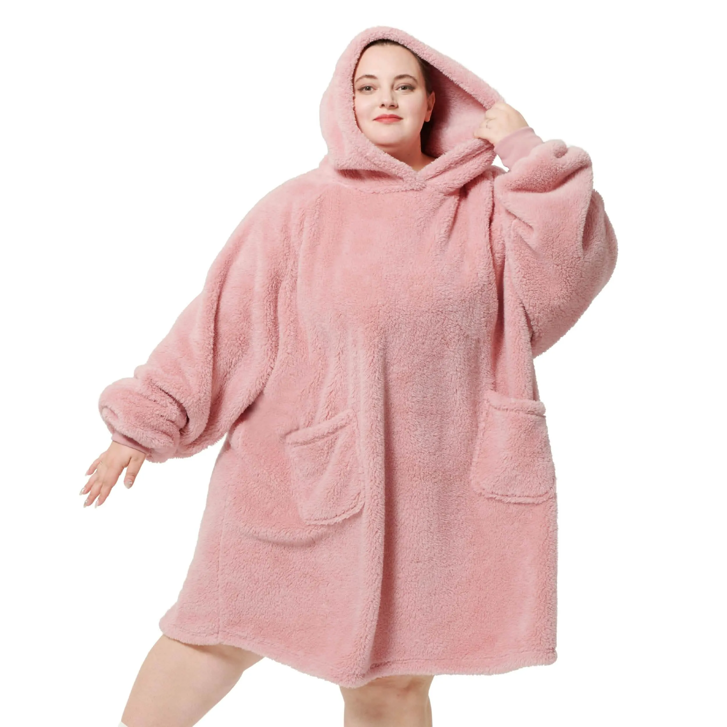 Fuzzy Sherpa Wearable Blanket Hoodie