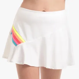 Girl's Prisma Stripe Tennis Skort Rainbow