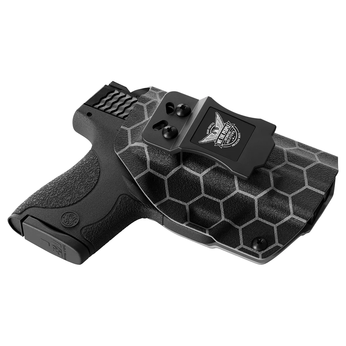 Gray Honeycomb Custom Printed Holster - IWB Kydex Holster