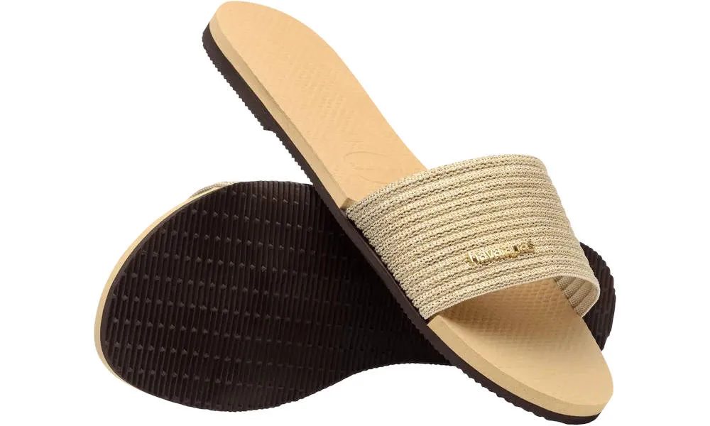 Havaianas Womens You Malta Metallic Sandal Golden