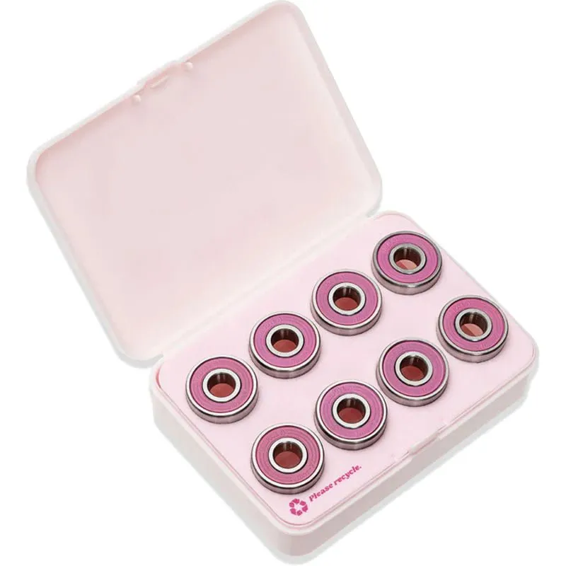 Impala Roller Skate ABEC-7 Bearings Set Silver/Pink (8pcs=1skate)