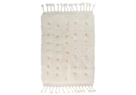 IVORY MOROCCAN WOOL RUG