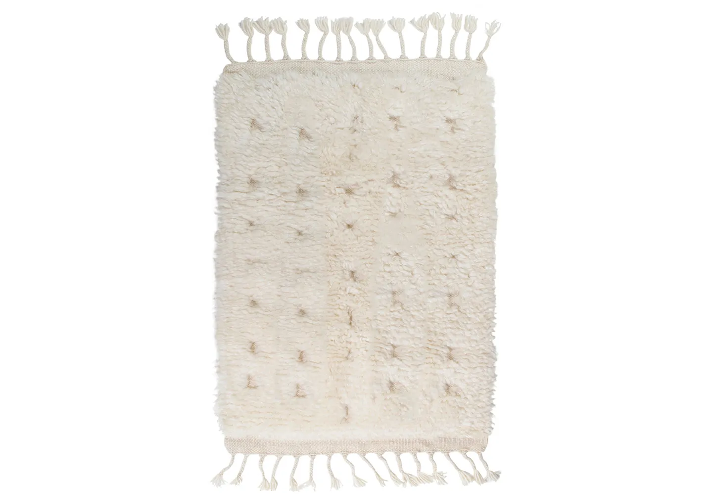 IVORY MOROCCAN WOOL RUG