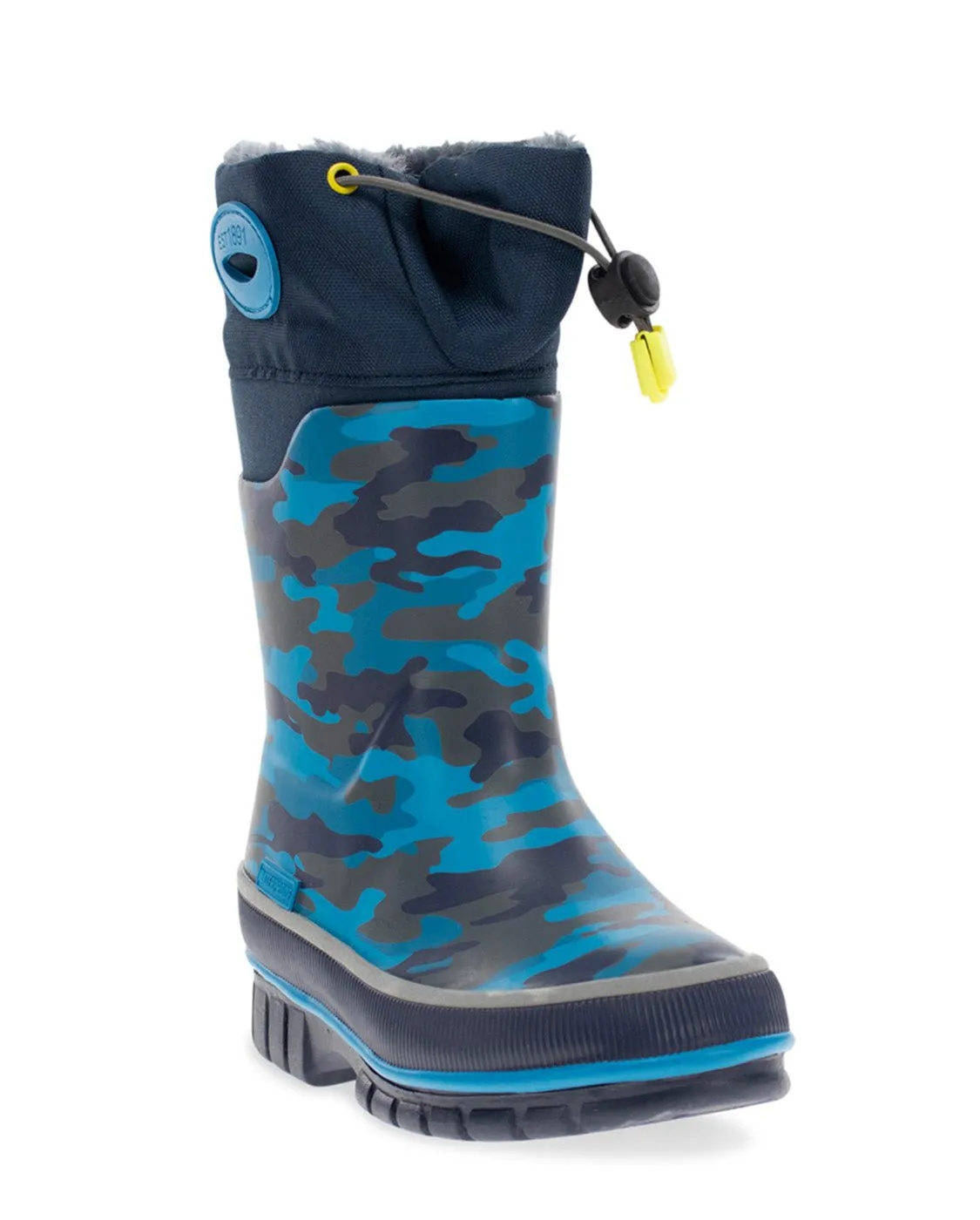 Kids Camo Frost Neoprene Cold Weather Boot - Navy