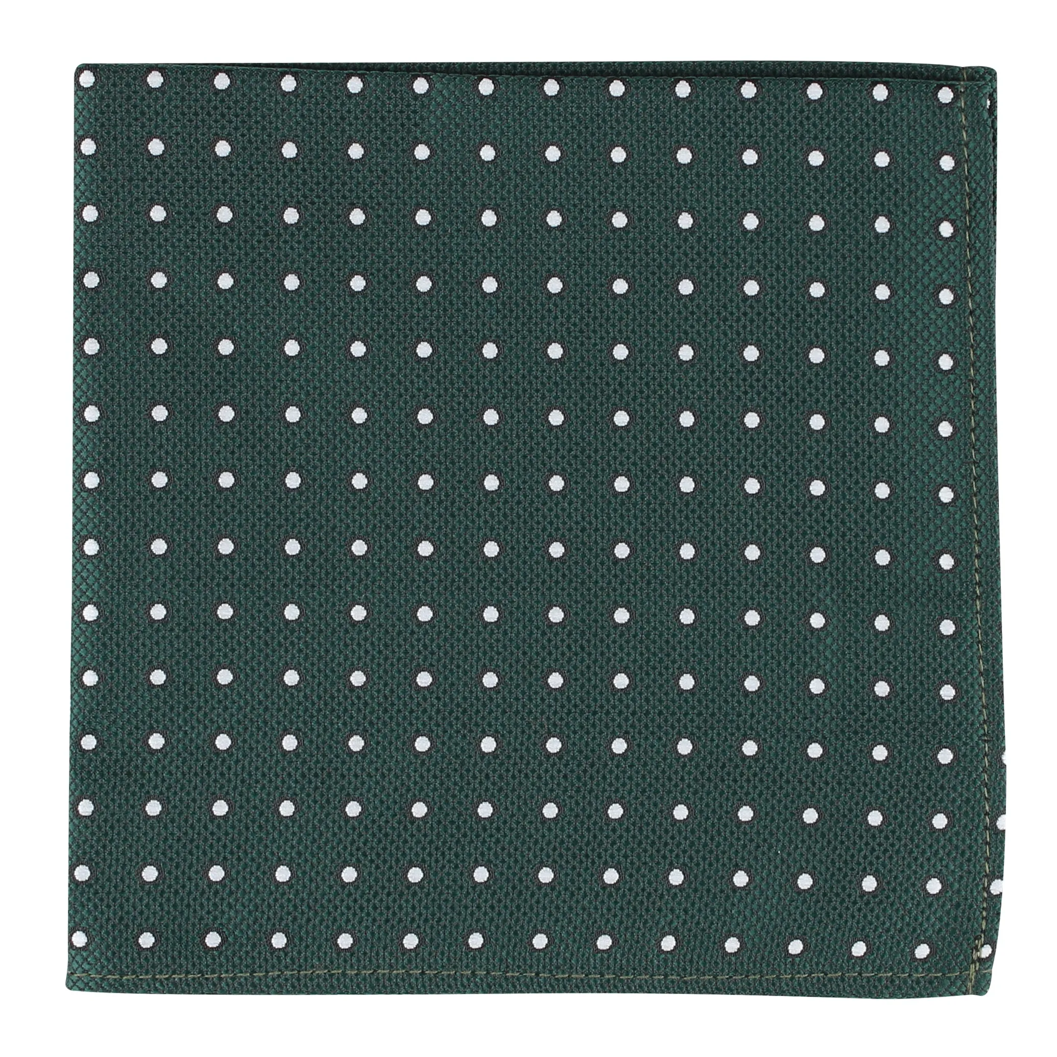 Kovove The Enchanting Polka Dot Green Pocket Square For Men