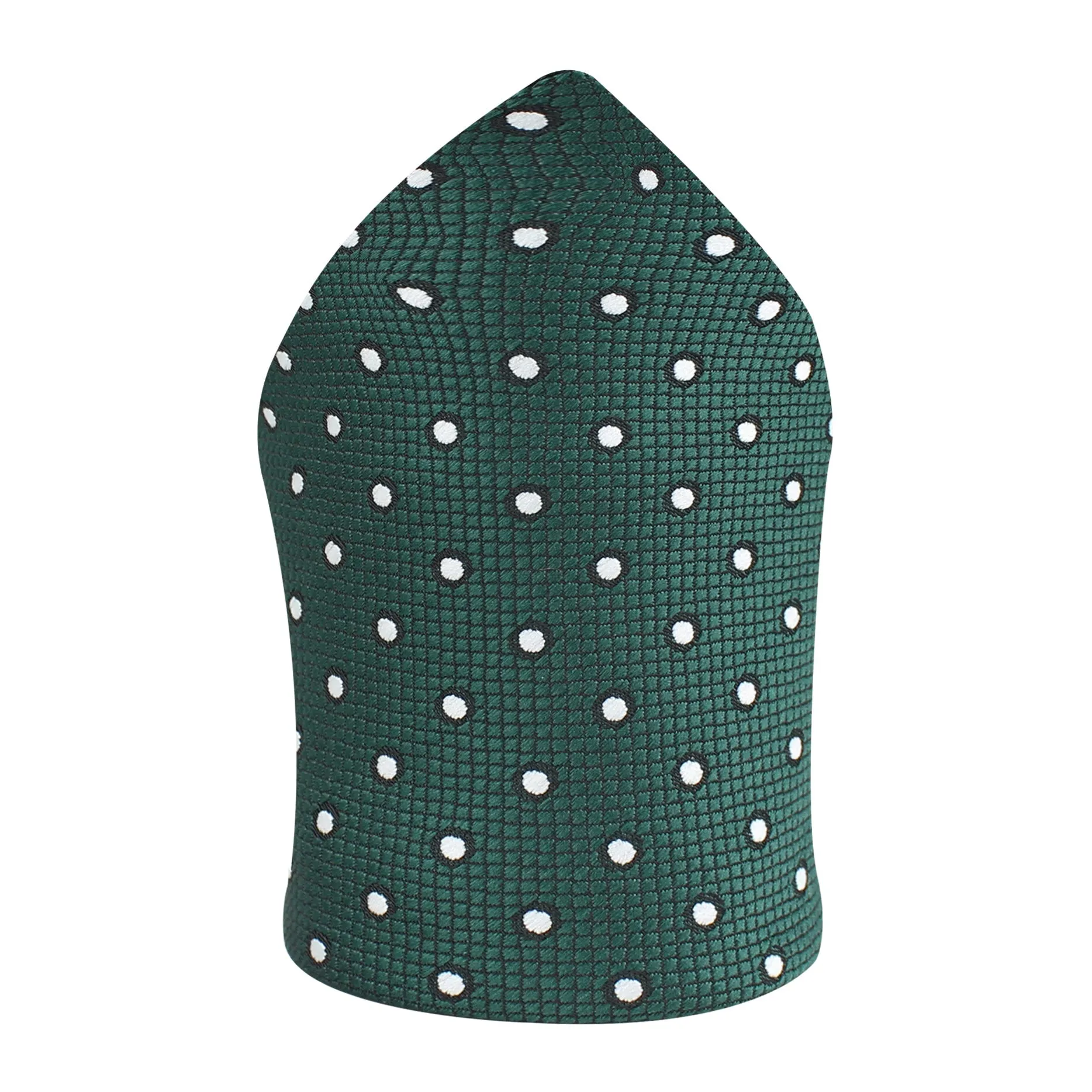 Kovove The Enchanting Polka Dot Green Pocket Square For Men