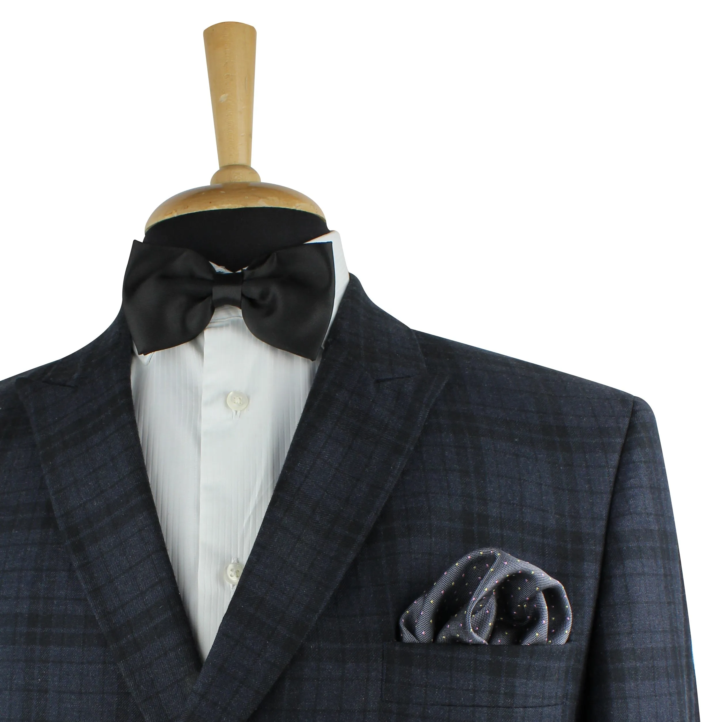 Kovove The Refreshing Twin Polka Dot  Grey Pocket Square For Men