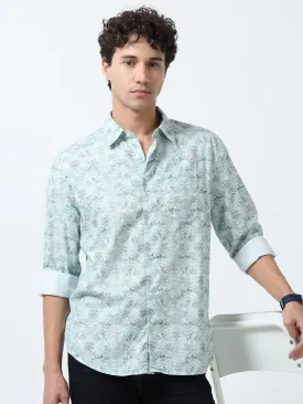 Lyra - Printed Full Sleeve Shirt - Blue