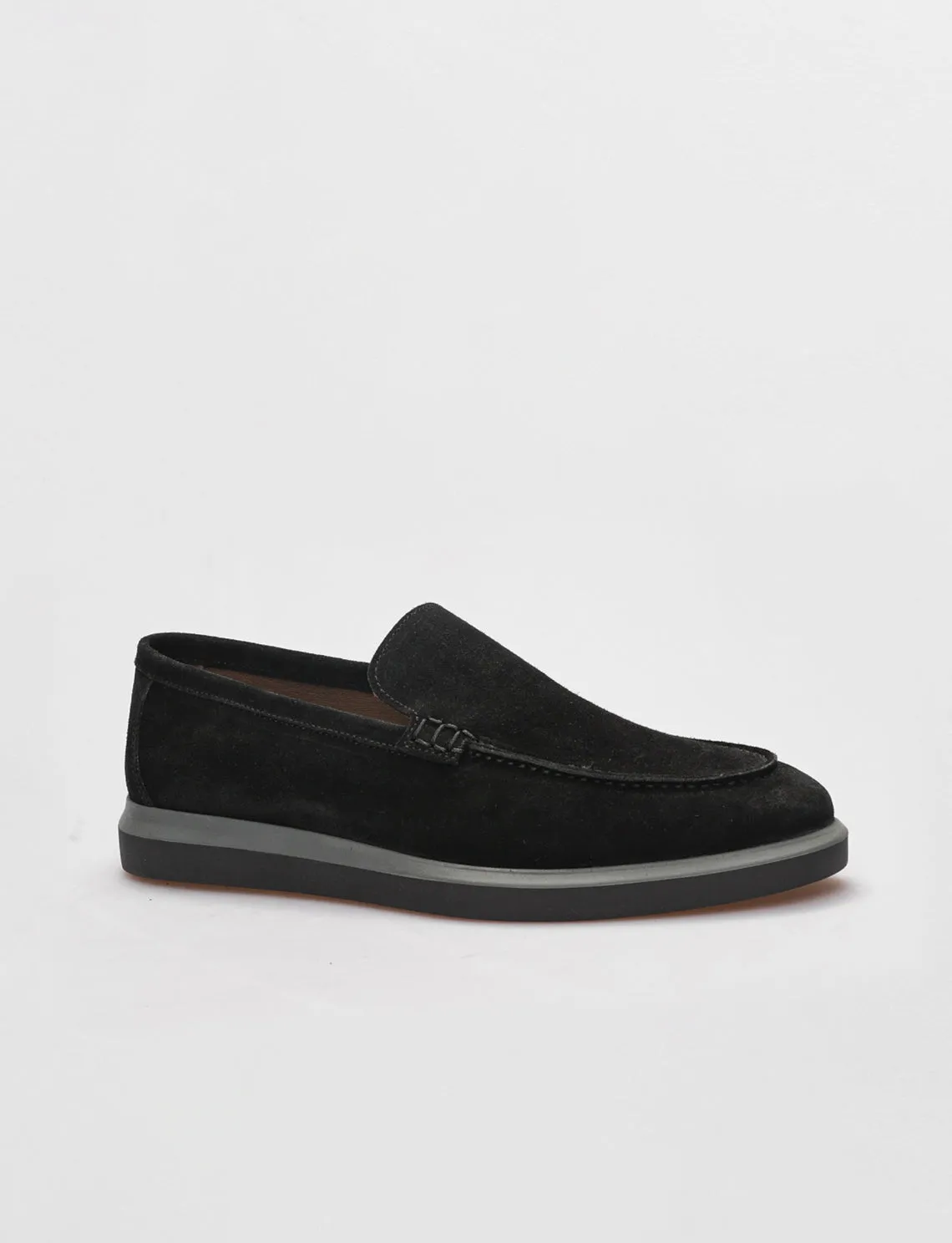 Men Black Genuine Leather Loafers