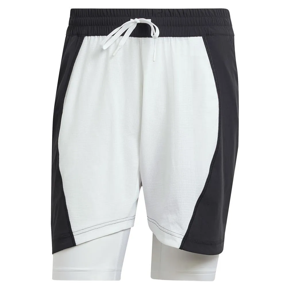 Mens Short and Tight Tennis Set White and Black