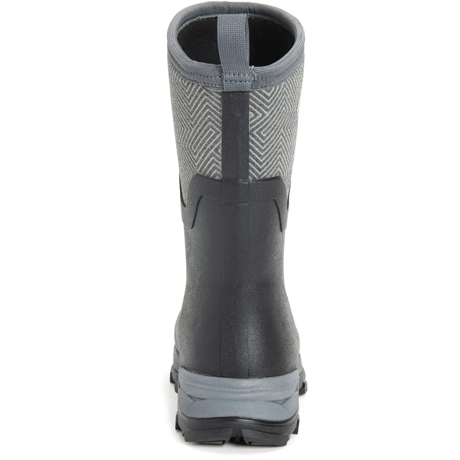 Muck Boots Arctic Ice Mid AGAT Rubber Black/Grey Geometric Wellington Boots