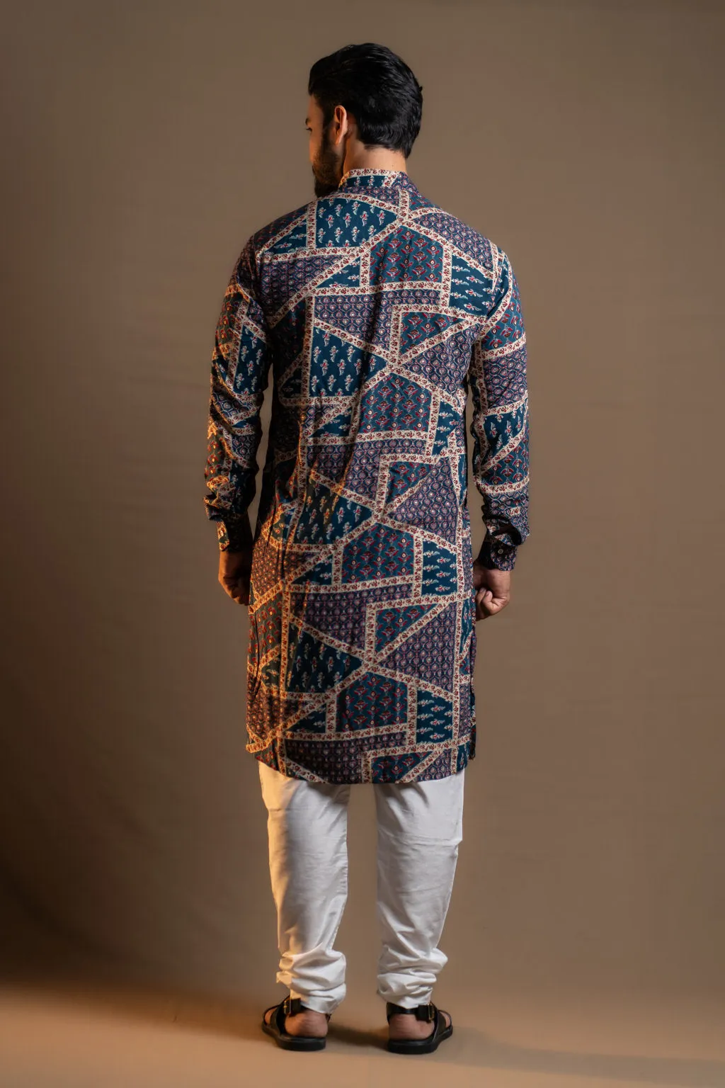 MULTICOLOURS PATTERNS PRINTED KURTA PAJAMA