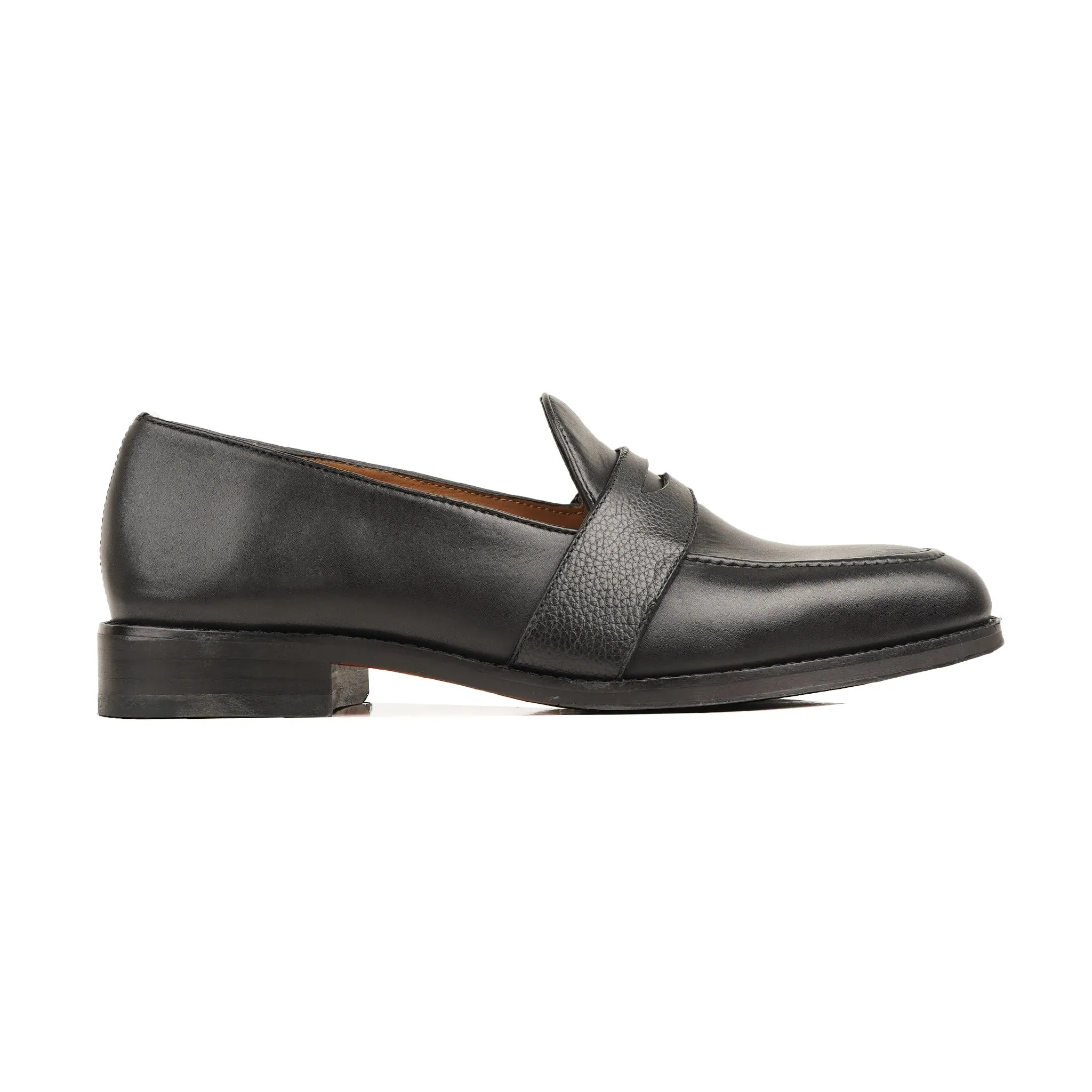 Nelson - Men's Black Calf Leather Loafer