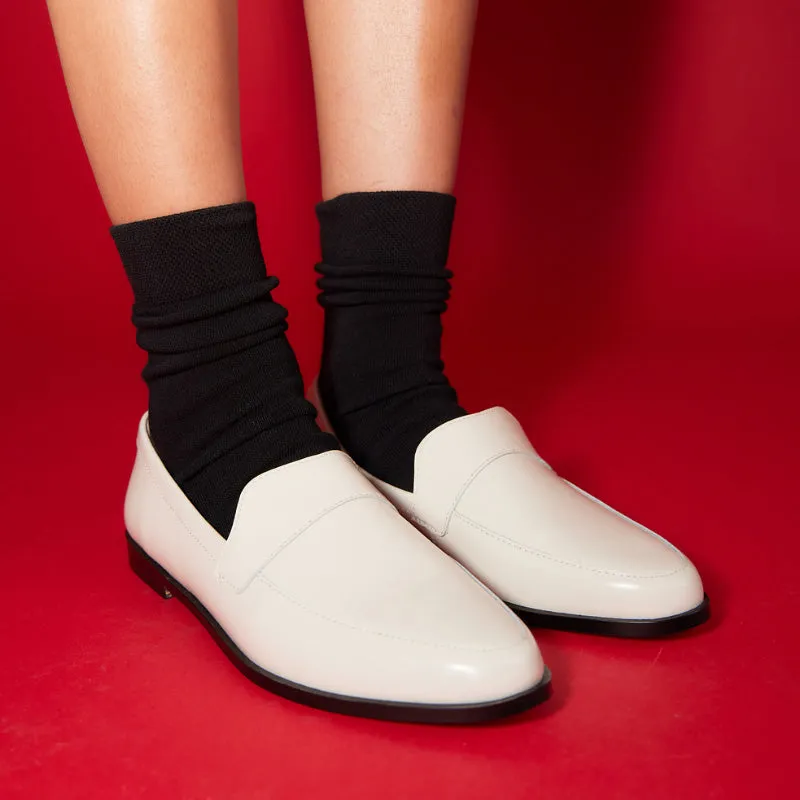 Olivia Loafer in Bone Leather