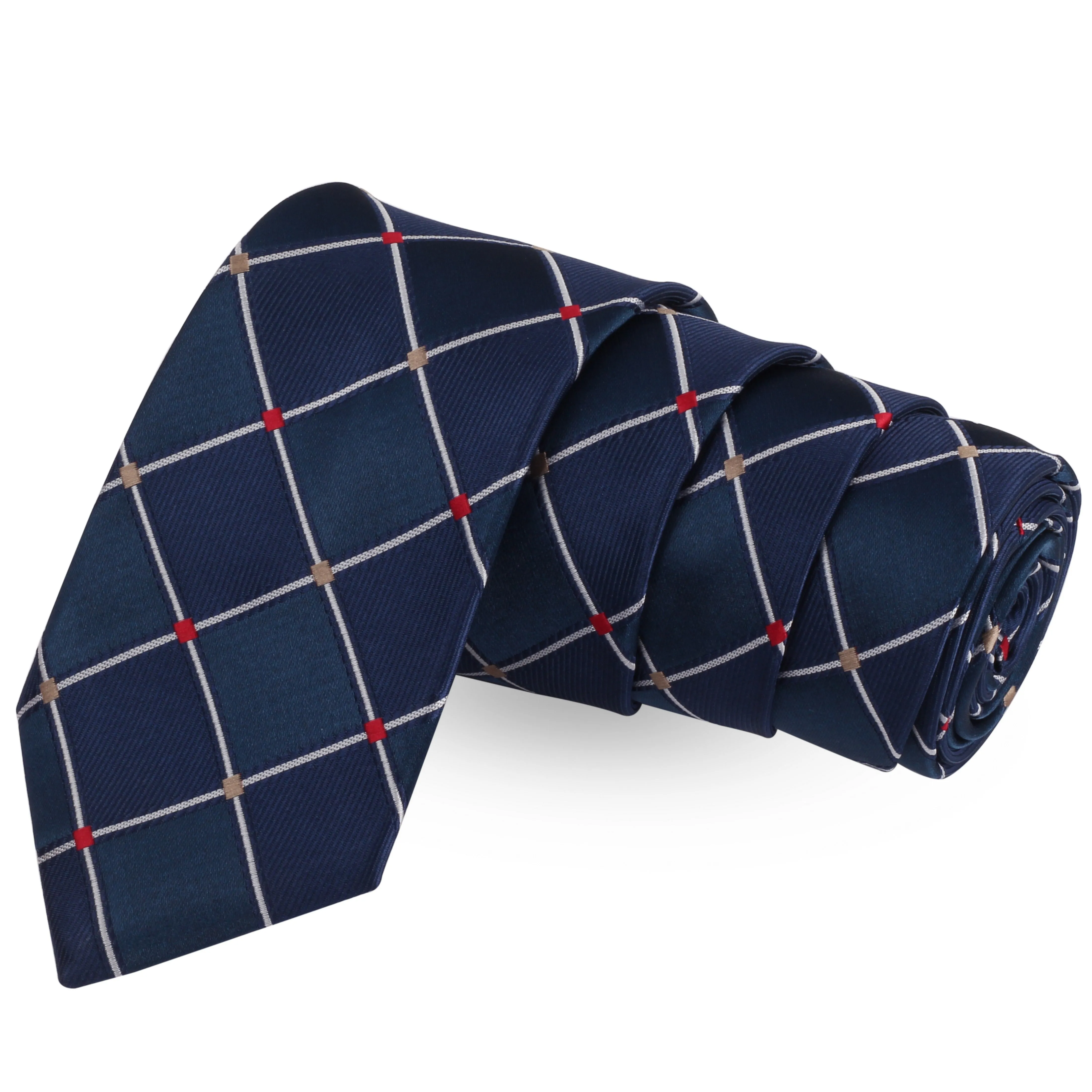 Peluche Alluring Checks Microfiber Necktie For Men