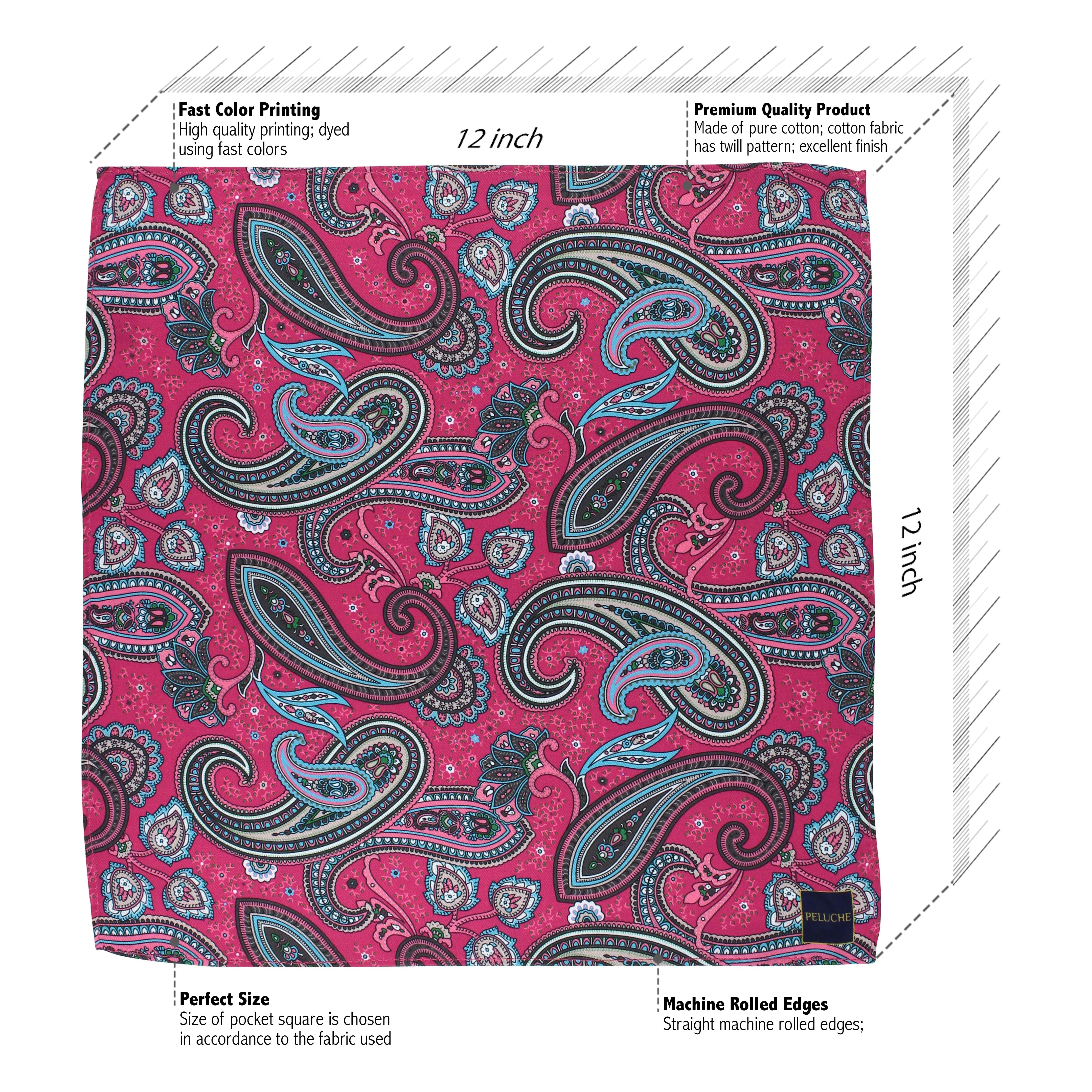 Peluche Beautiful Paisley Pattern Pocket Square For Men