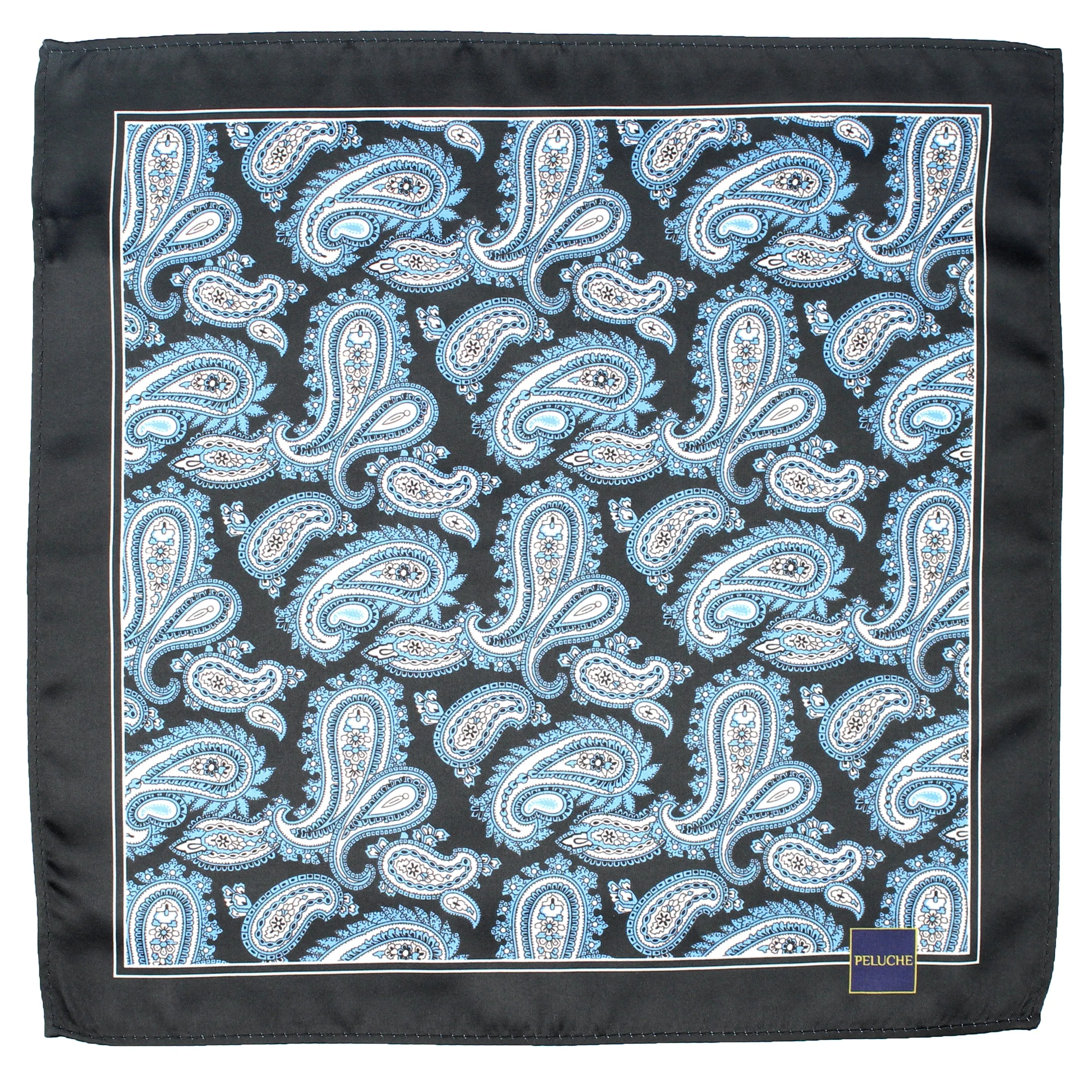 Peluche PolySilk Paisley Print Pocket Square For Men