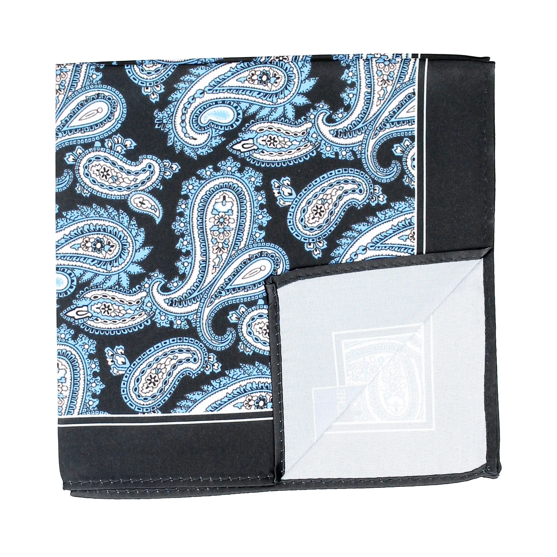 Peluche PolySilk Paisley Print Pocket Square For Men