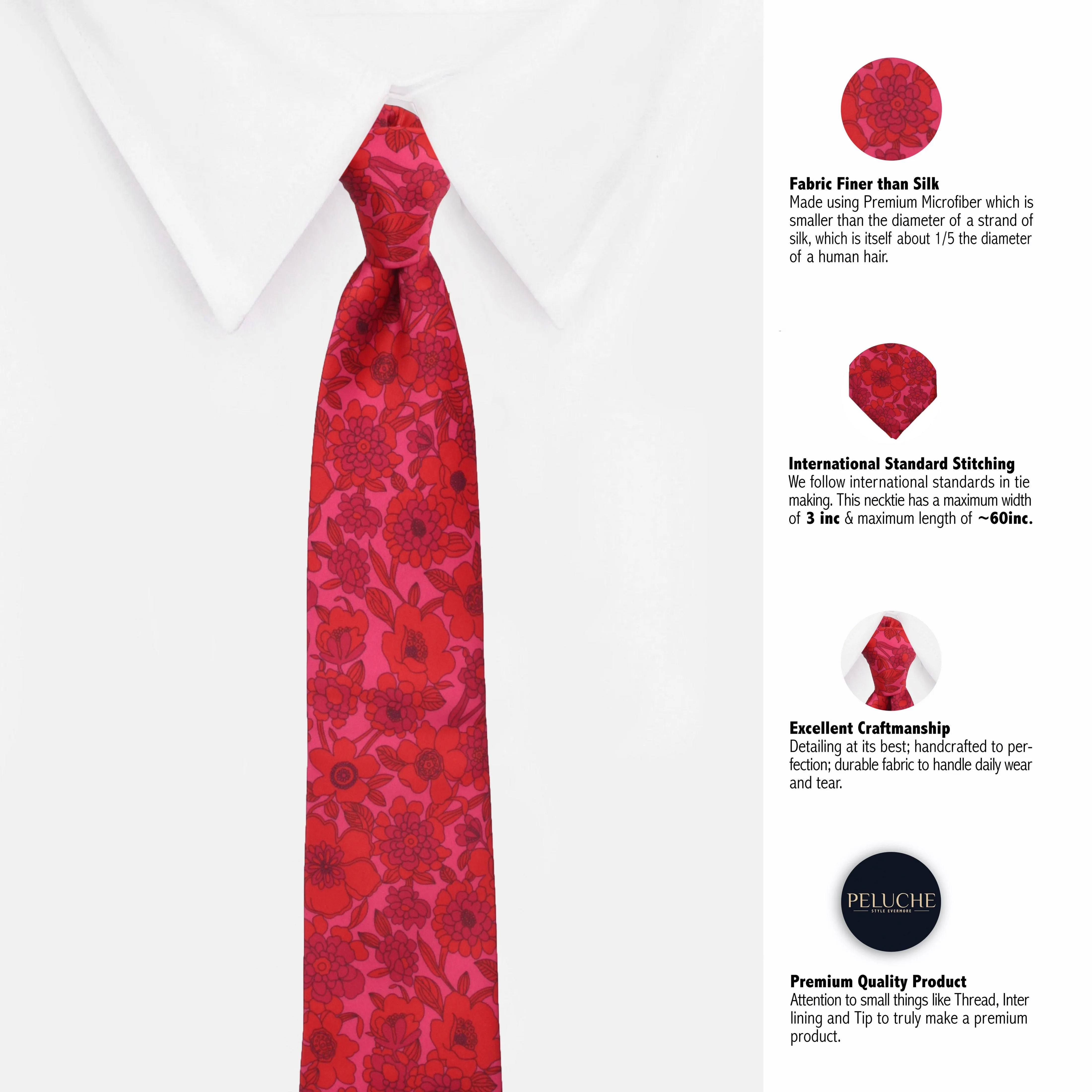 Peluche The Alluring Bud Microfiber Necktie For Men