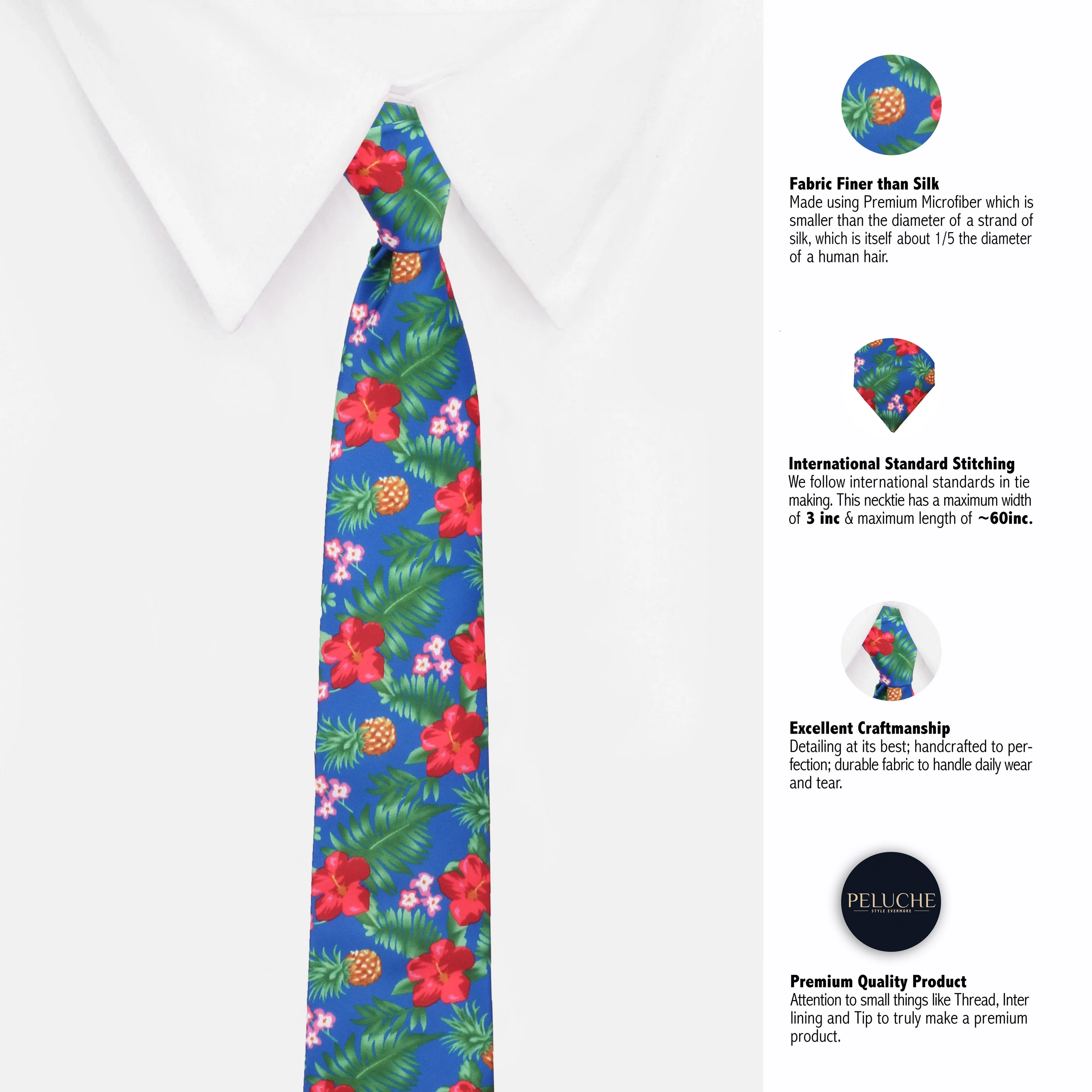 Peluche The Floral Ambush Microfiber Necktie For Men