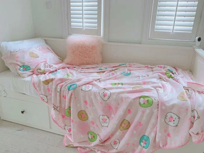 Pink Hamster Fuzzy Blanket