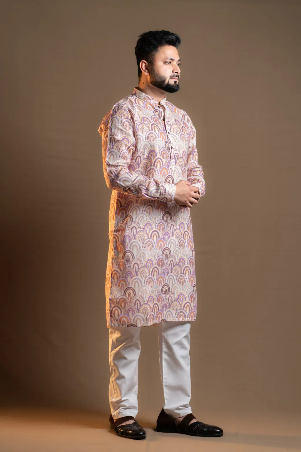 PRINTED PINK KURTA PAJAMA