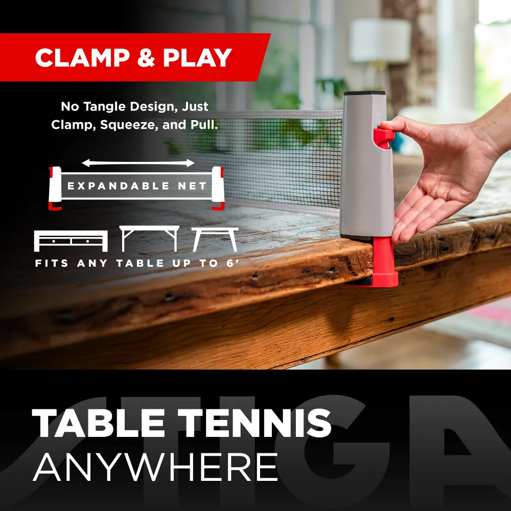 Retractable Anywhere Table Tennis Set