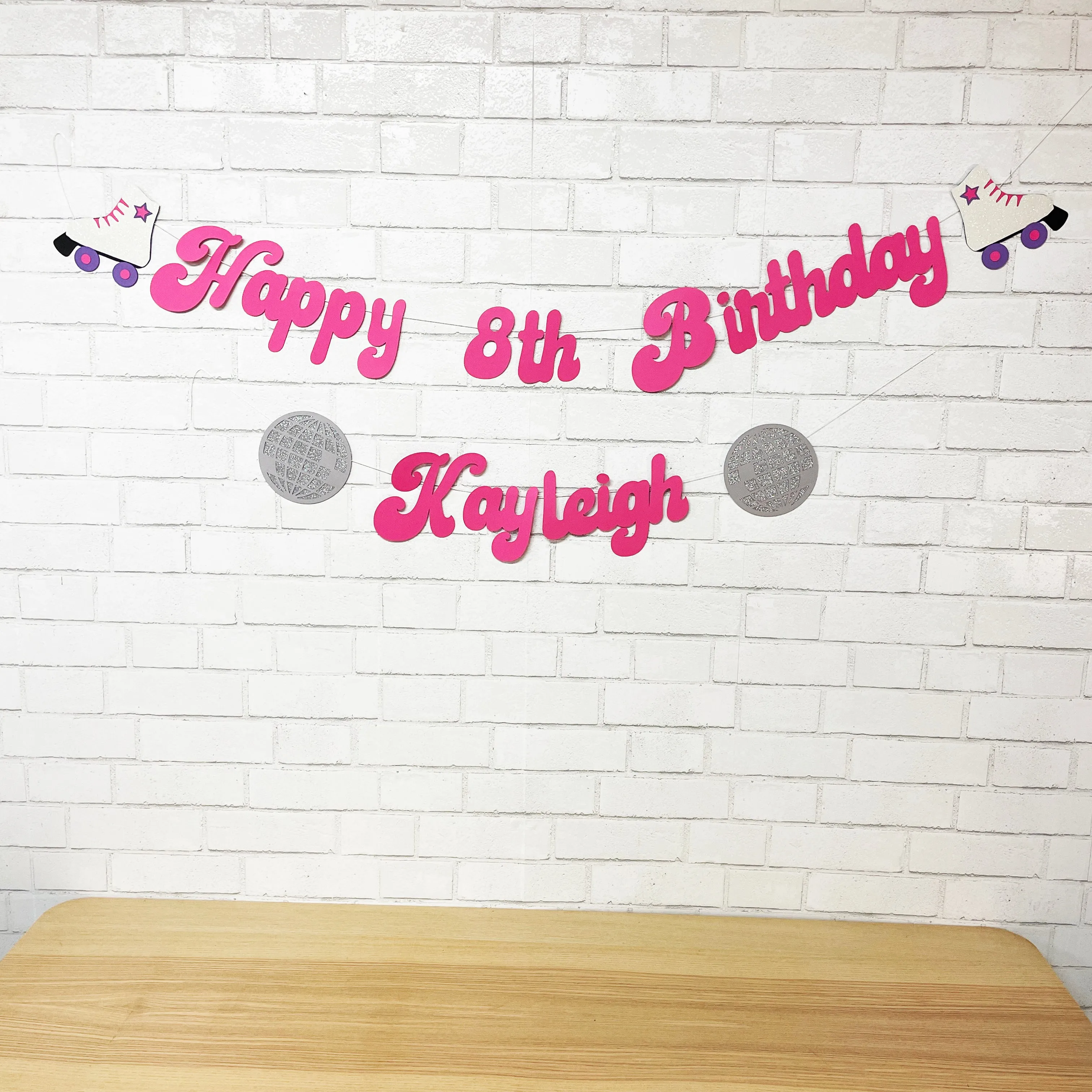 Roller Skate Birthday Banner