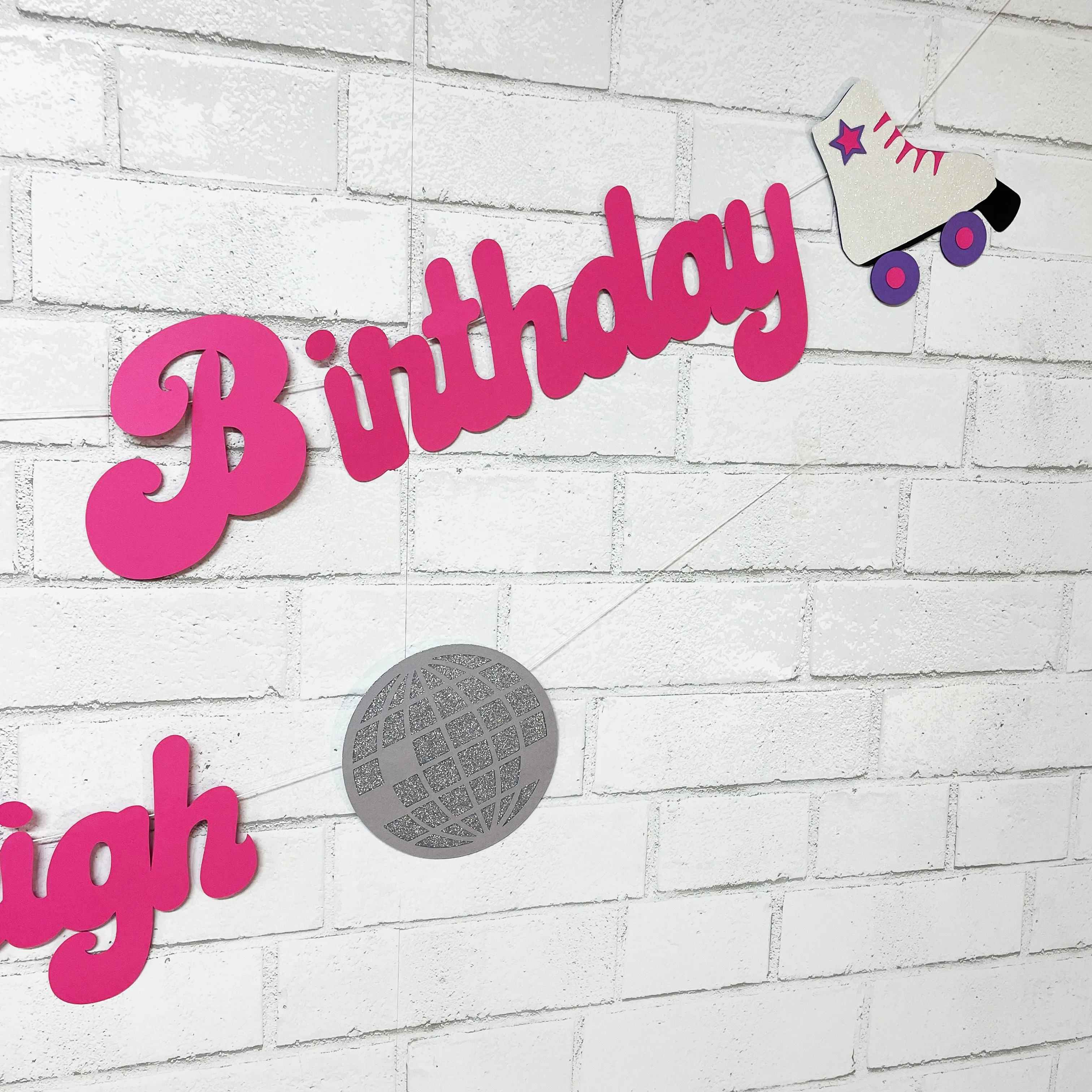 Roller Skate Birthday Banner