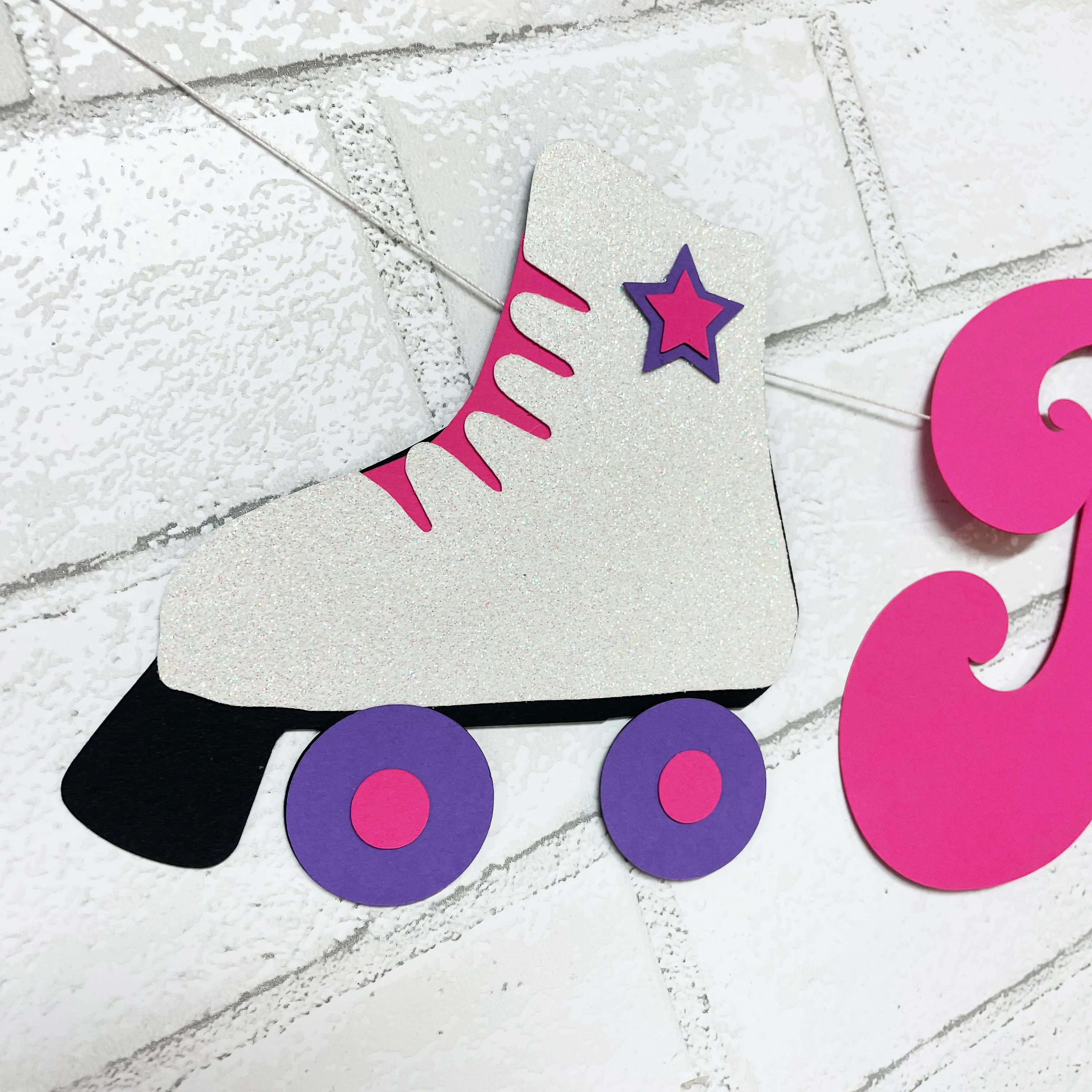 Roller Skate Birthday Banner