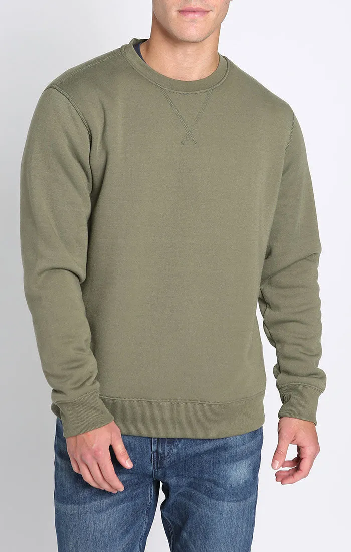 Sherpa Lined Soft Touch Fleece Crewneck