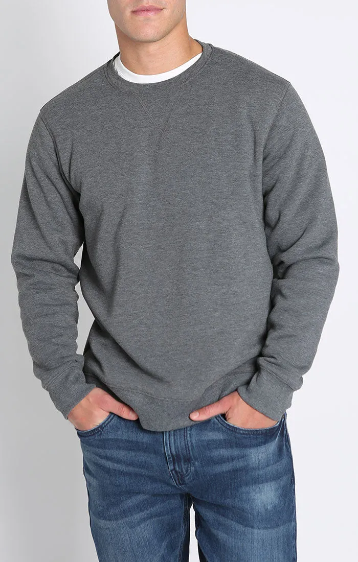 Sherpa Lined Soft Touch Fleece Crewneck