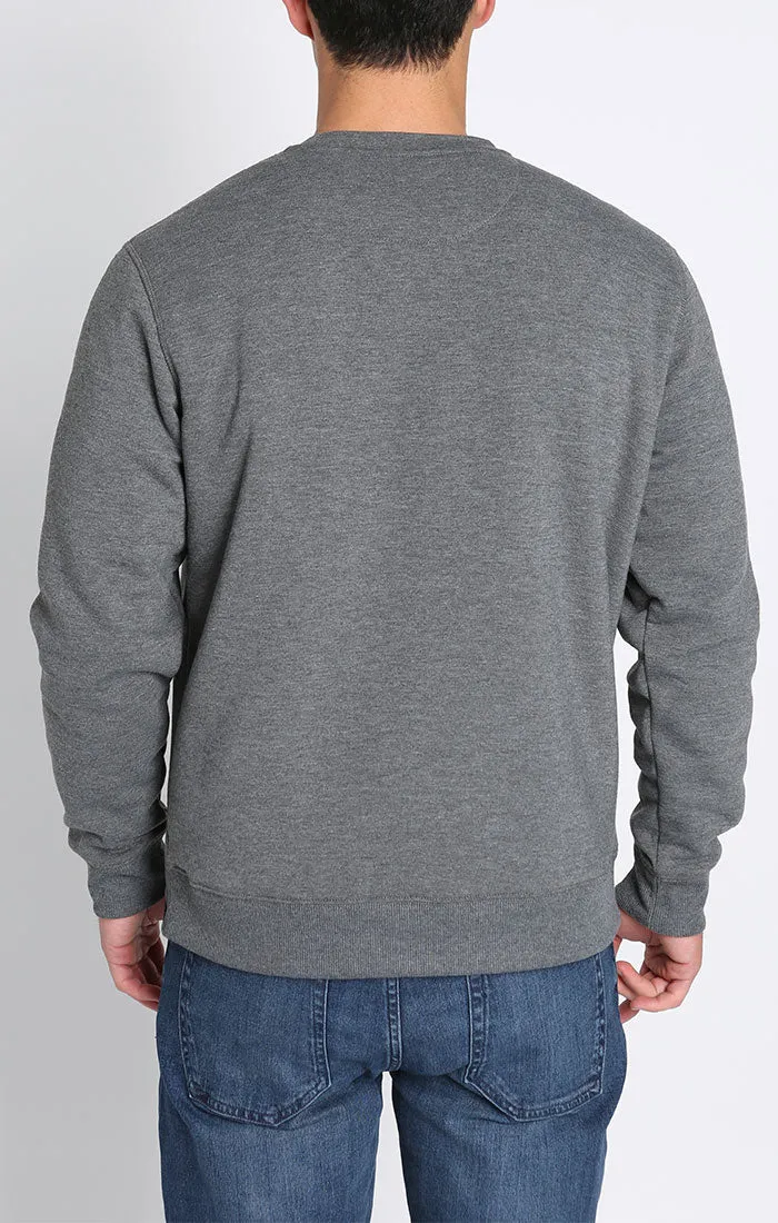 Sherpa Lined Soft Touch Fleece Crewneck