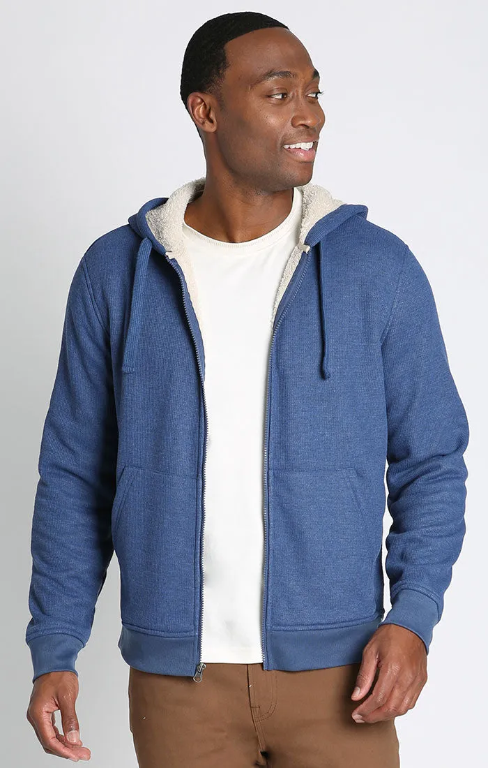 Sherpa Lined Waffle Hoodie