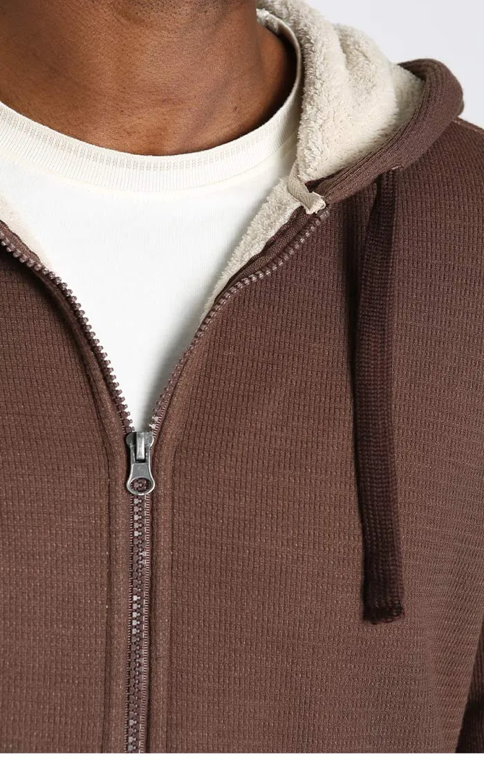 Sherpa Lined Waffle Hoodie