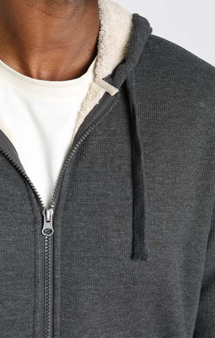 Sherpa Lined Waffle Hoodie