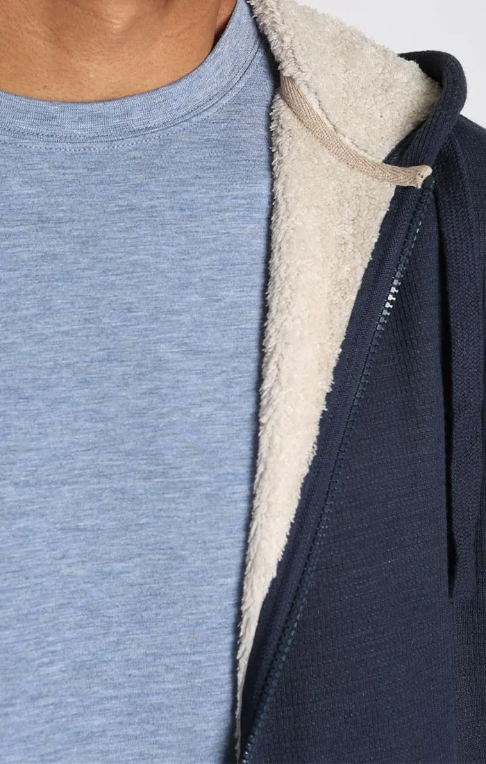 Sherpa Lined Waffle Hoodie