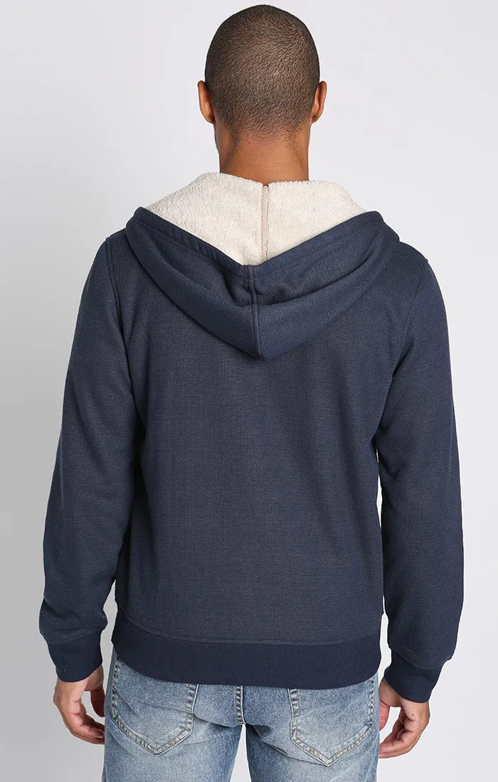 Sherpa Lined Waffle Hoodie